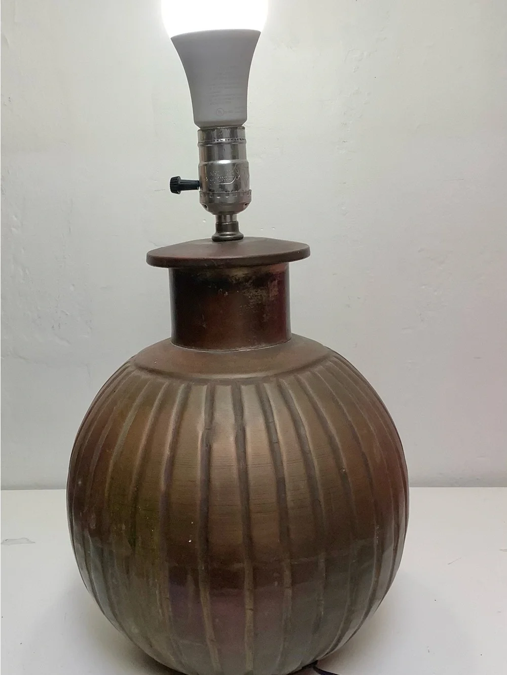 Brass Melon Form Table Lamp 15